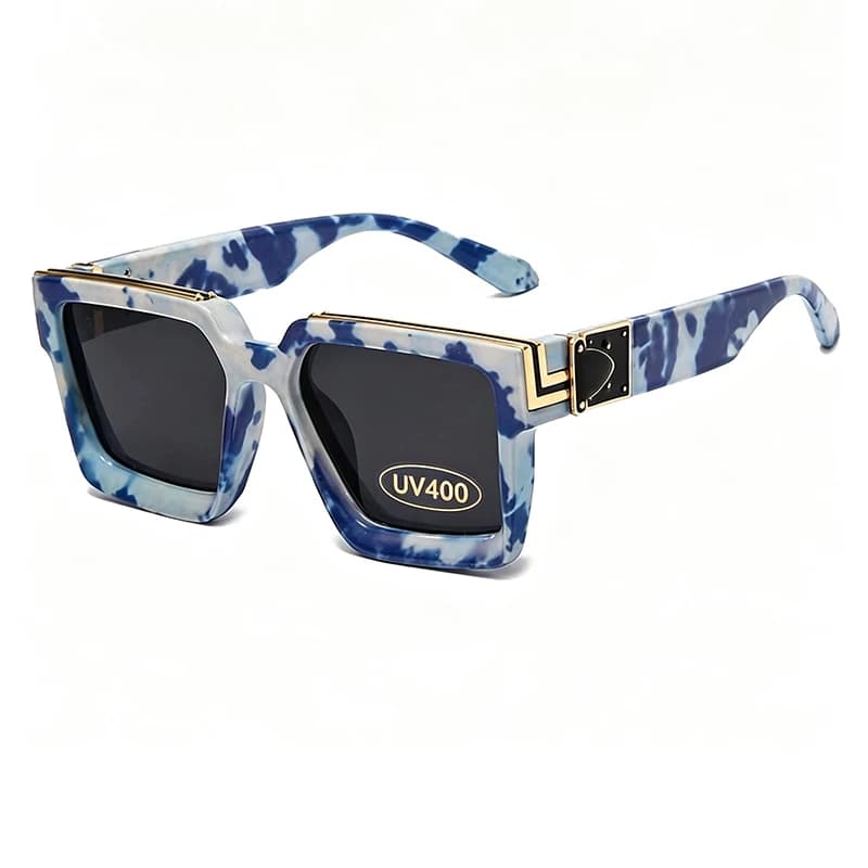 Lunettes de soleil à monture carrée de grande taille pour hommes et femmes, style vintage rétro, dég