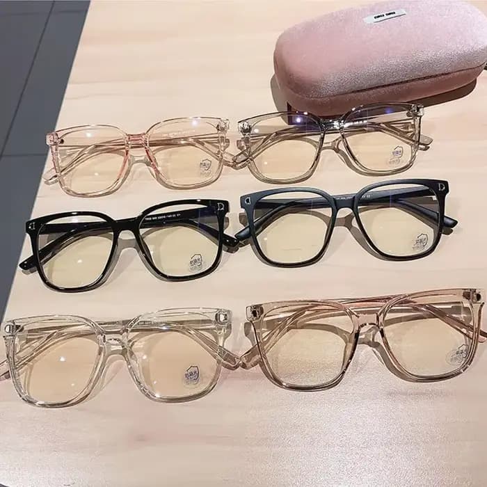 Lunettes de myopie à grande monture pour femmes, Anti-lumière bleue, protection des yeux, pour ordin