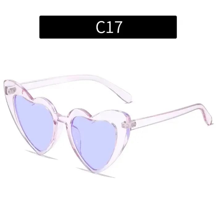 Lunettes de soleil en forme de cœur pour femmes, lunettes de soleil œil de chat, protection UV400, a