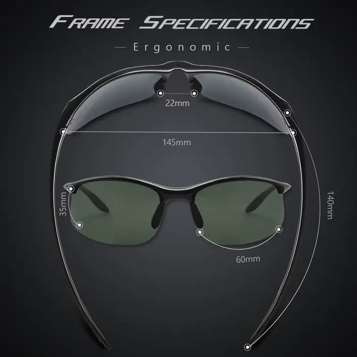 Jcorde I-Lunettes de soleil de sport polarisées pour hommes et femmes, Tr90, cadre incassable, cours