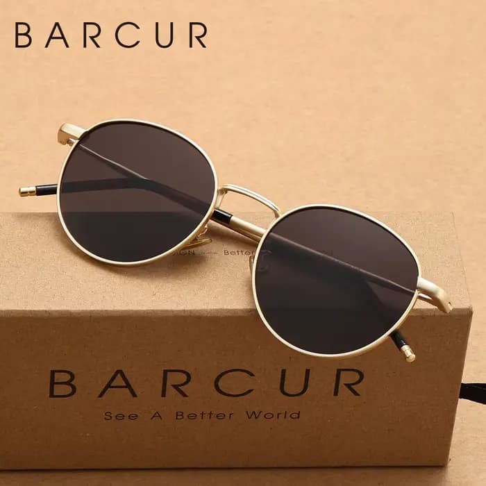 Lunettes de soleil polarisées BARCUR, fabriquées en acier inoxydable, lunettes de soleil légères pou