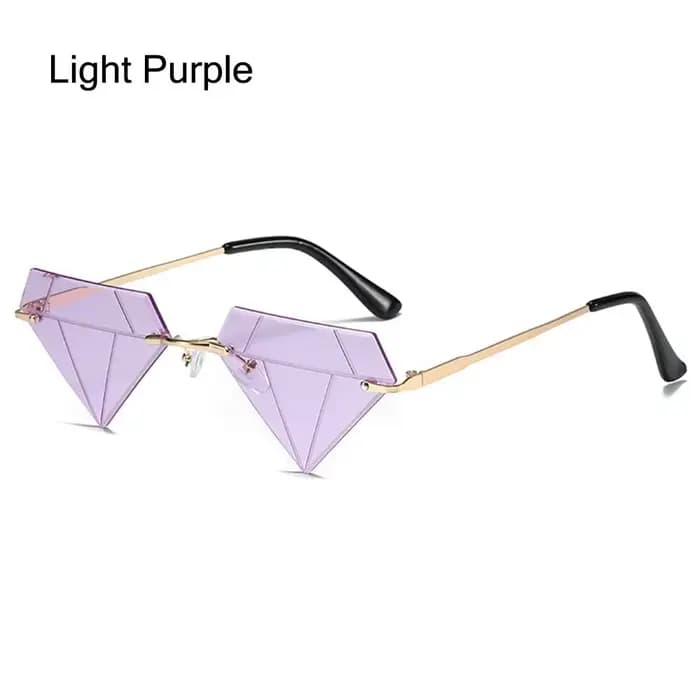Lunettes de soleil Design en forme de diamant pour femmes et hommes, Vintage, sans bords, rétro, fêt