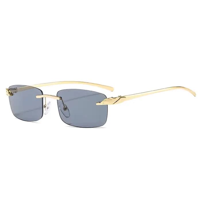 Lunettes de soleil rectangulaires sans monture vintage SO&EI pour femmes, couleurs bonbon, verres tr