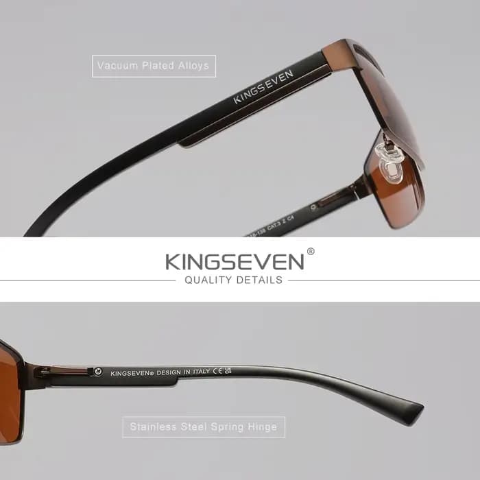 Lunettes de soleil polarisées KINGSEVEN pour hommes et femmes, UV400, anti-éblouissement, lunettes d