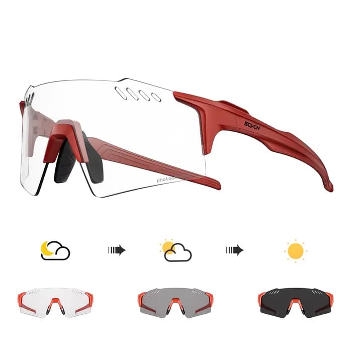 SCVCN lunettes de cyclisme photochromiques lunettes de course en plein air mode sport vélo lunettes