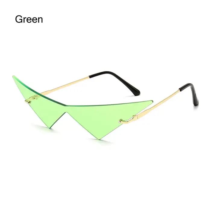 Lunettes de soleil triangle vintage pour femmes, lunettes de soleil transparentes, lentille océaniqu