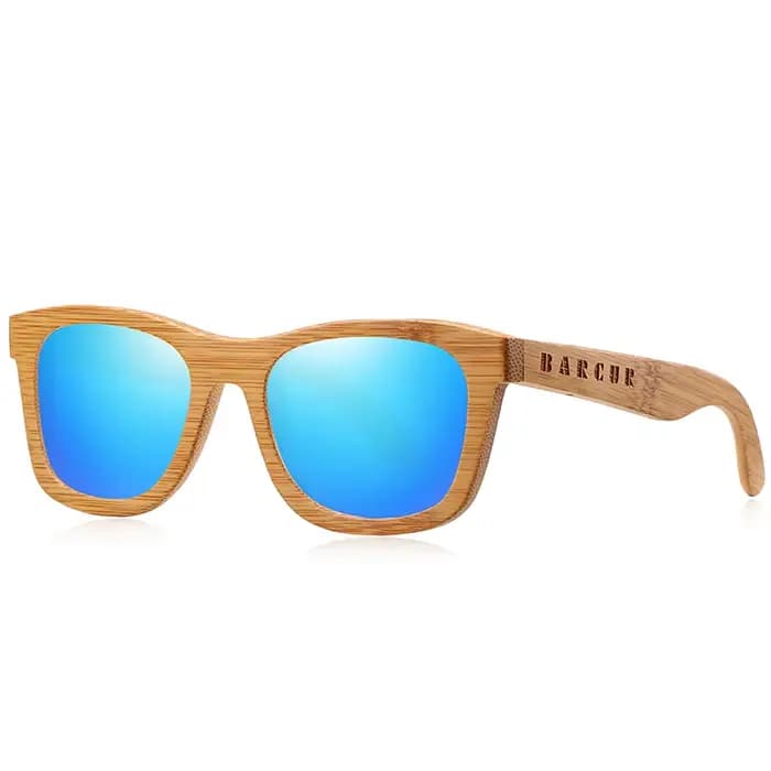 BARCUR-Lunettes de soleil rétro pour hommes et femmes, polarisées, en bambou, faites à la main, en b