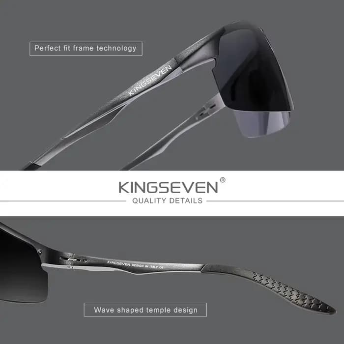 KINGSEVEN UV400 lunettes de soleil polarisées pour hommes cyclisme conduite miroir lentille mâle lun