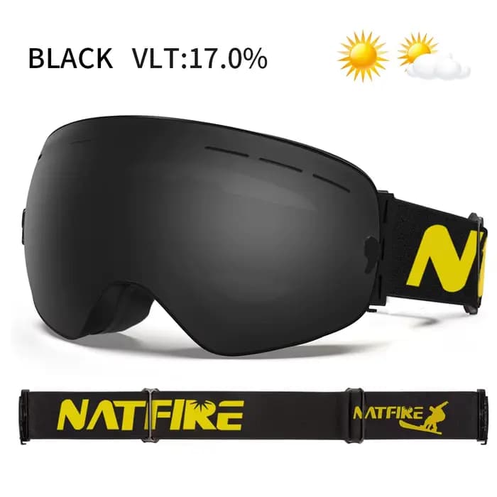 Lunettes de Ski Anti-buée Double couche UV400 grandes lunettes de Ski masque de Ski Snowboard hommes