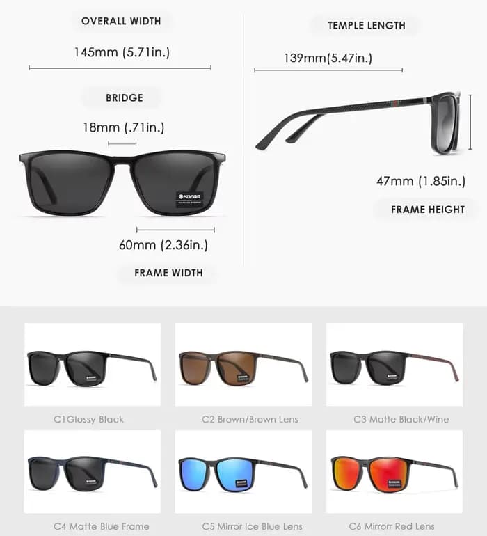 KDEAM – lunettes de soleil polarisées de luxe pour hommes, Vintage, pour voyage, pêche, classiques,