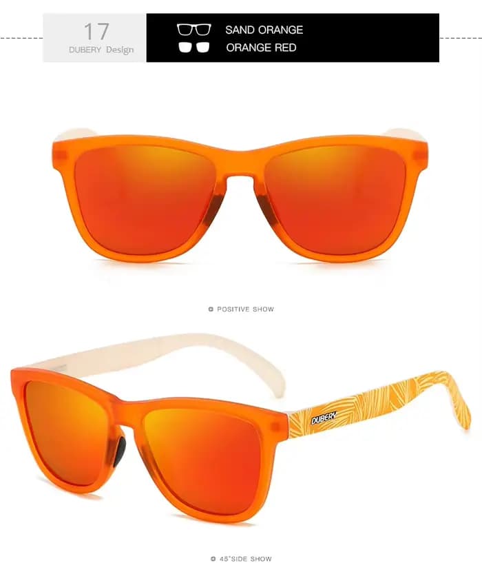 DUBERY – lunettes de soleil polarisées pour hommes et femmes, carrées, 18 couleurs, miroir, marque d