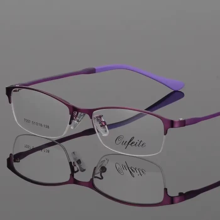 BCLEAR – monture de lunettes en alliage métallique pour femmes, cadre Ultra-léger, demi-bord, optiqu