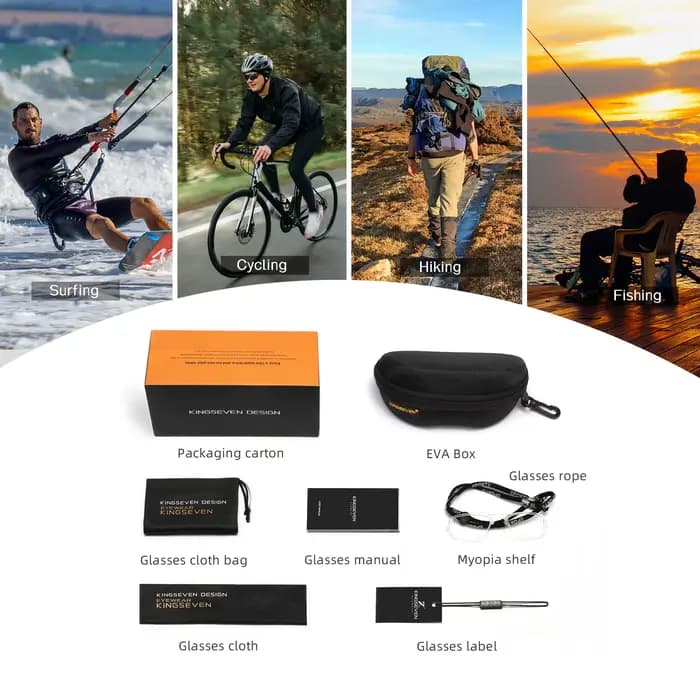 KINGSEVEN vtt lunettes de cyclisme hommes femmes Sports de plein air course Drving lunettes de solei