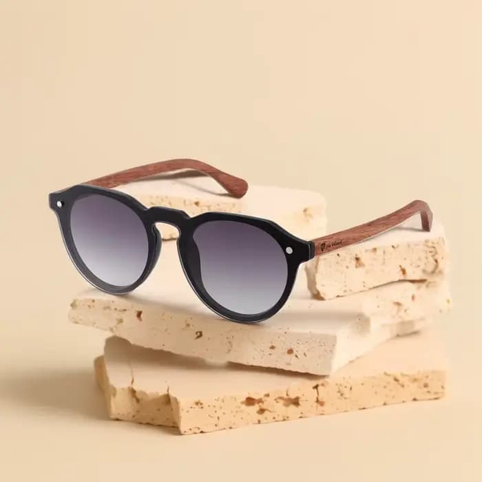 Lunettes de soleil vintage de luxe Hu Wood pour femmes, sans monture, UV400, lunettes de soleil clas