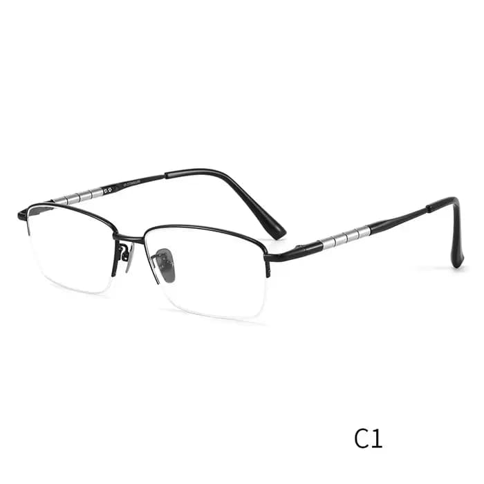 Monture de lunettes en titane pur pour hommes, lunettes de Prescription argentées Super légères, opt