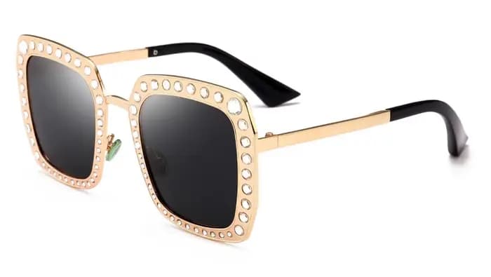 Lunettes de soleil carrées en diamant pour femmes, lunettes de marque, stylées, à la mode, 46005