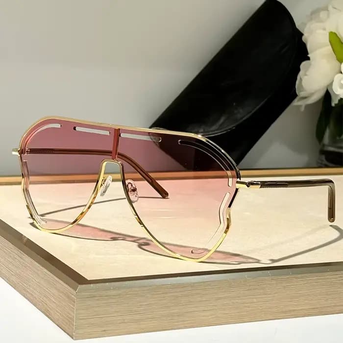 Lunettes de soleil à monture large en alliage pour hommes et femmes, de haute qualité, nouvelle mode