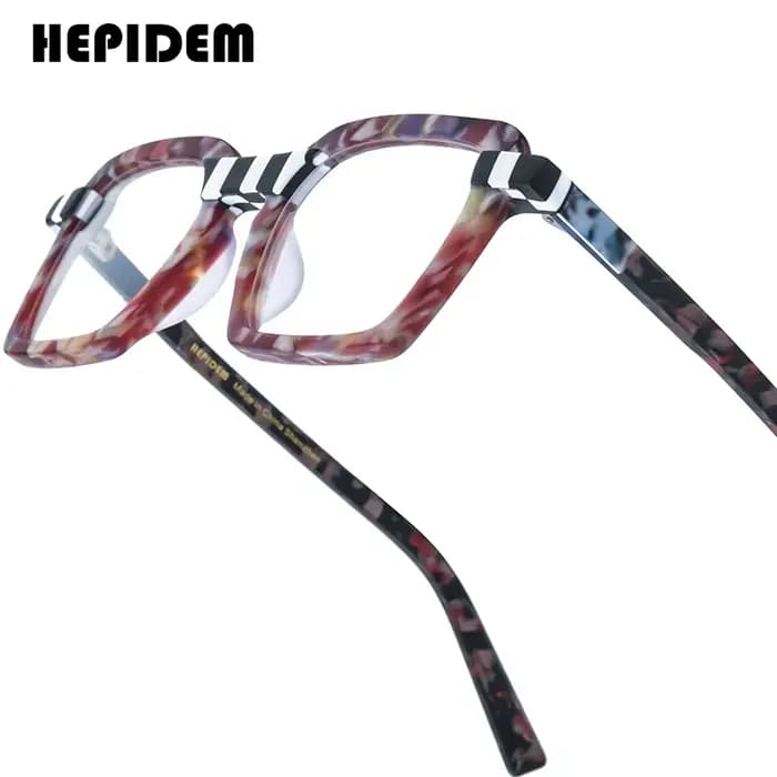HEPIDEM mat acétate lunettes cadre hommes marque Design carré lunettes femmes japonais à la main lun