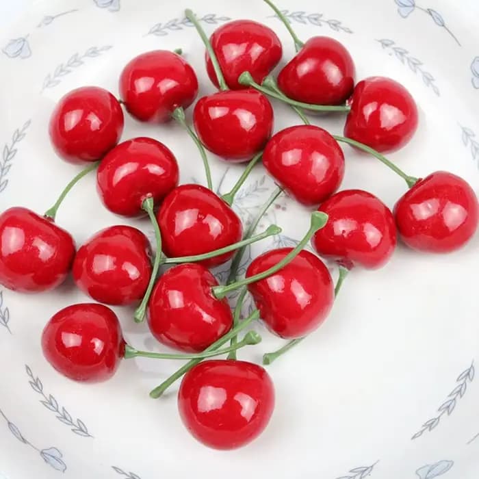 Accessoires de photographie, Ornement de fruits, Mini cerises artificielles réalistes, Modèle de fru