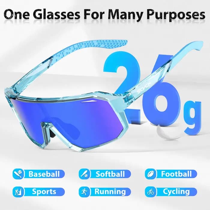 Lunettes de soleil pour vélo SCVCN pour garçons, lunettes de cyclisme pour enfants, UV400, lunettes