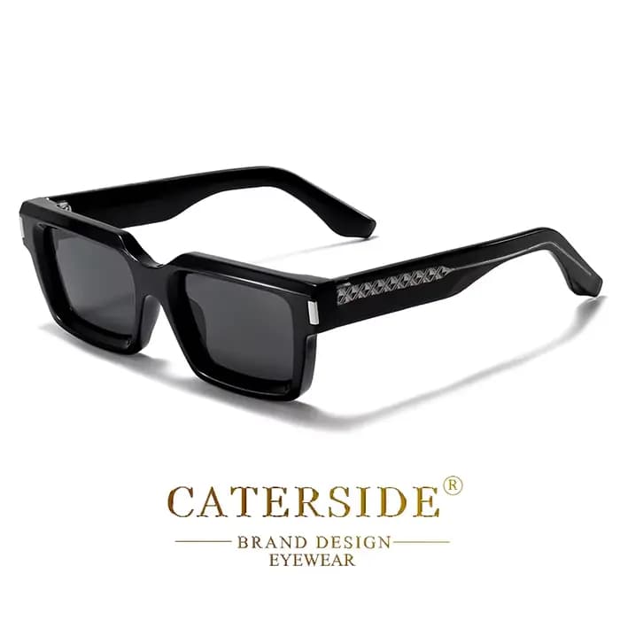 CATERSIDE Punk hommes lunettes de soleil carrées marque Design cadre lunettes de soleil Vintage femm