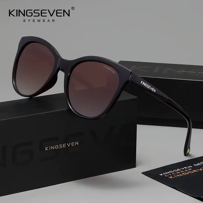 KINGSEVEN Nouvelles Lunettes de Soleil de Luxe pour Femmes, Protection UV400 Polarisée, Style Tendan