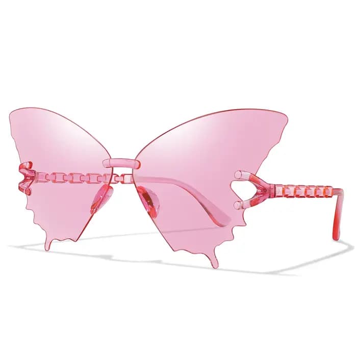 Lunettes de soleil papillon tendance pour femmes et hommes – Monture irrégulière mignonne et décontr