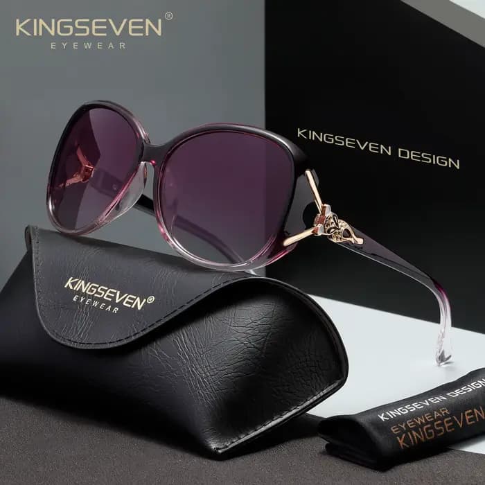 KINGSEVEN Lunettes de soleil tendance pour femmes, UV400 polarisées, anti-éblouissement, forme ovale