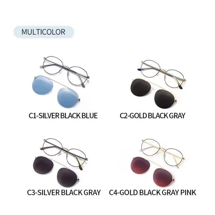 COHK marque de mode Design hommes femmes aimant lunettes de soleil polarisées Clip sur lunettes de s
