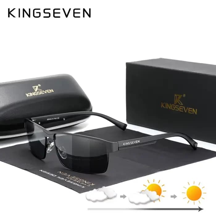 KINGSEVEN Hommes Polarisées Photochromiques lunettes de Soleil Femmes Caméléon Lunettes de Soleil UV