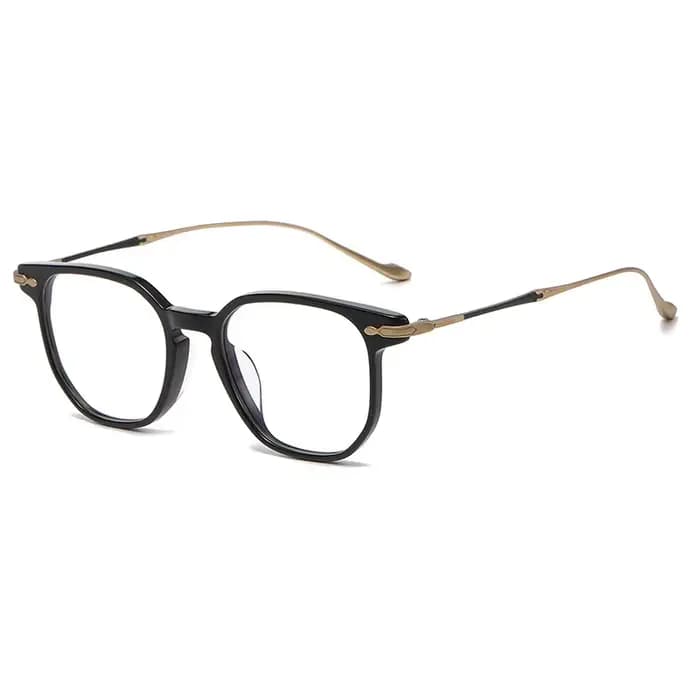 Lunettes de conception japonaise en acétate fait à la main + titane, monture ultralégère pour hommes