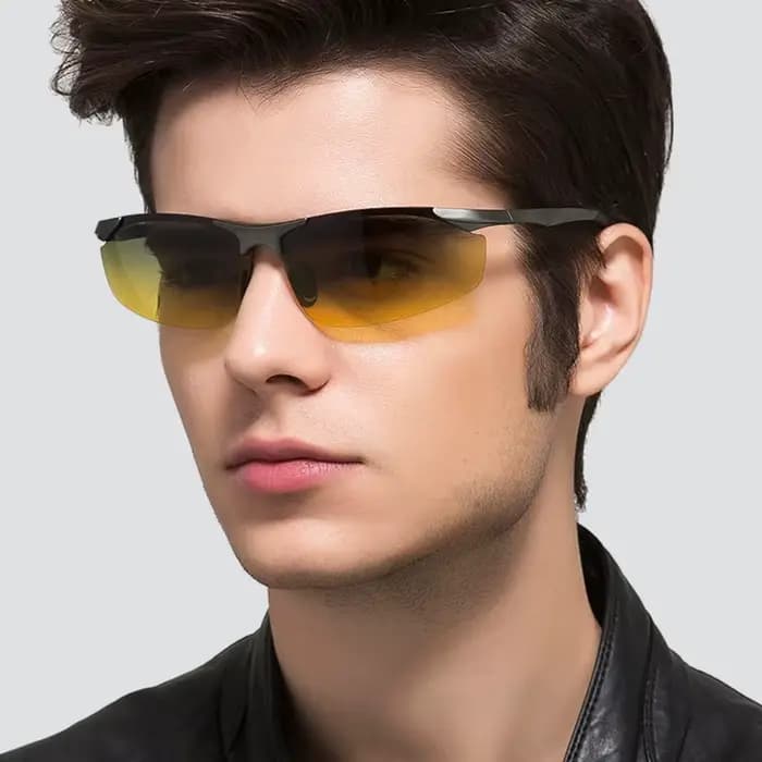 Lunettes de soleil polarisées sans bords pour homme, verres de jour, pour Vision nocturne, photochro