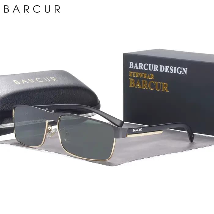 BARCUR Original Rectangle affaires lunettes De soleil pour hommes conduite randonnée sport lunettes