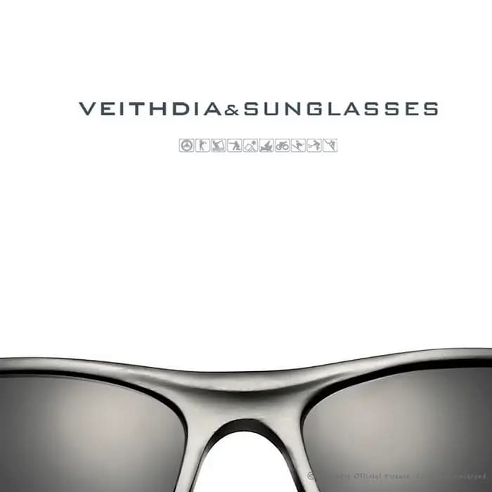 VEITHDIA lunettes de soleil en aluminium hommes polarisées UV400 lentille Sport en plein air conduit