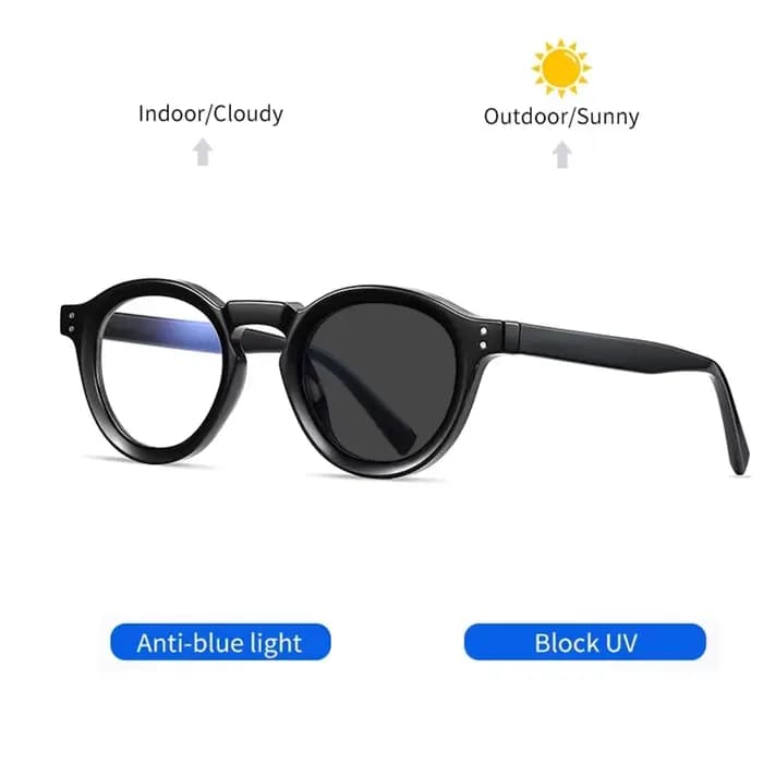 Lunettes de soleil photochromiques rétro Anti lumière bleue, lunettes de lecture pour femmes et homm