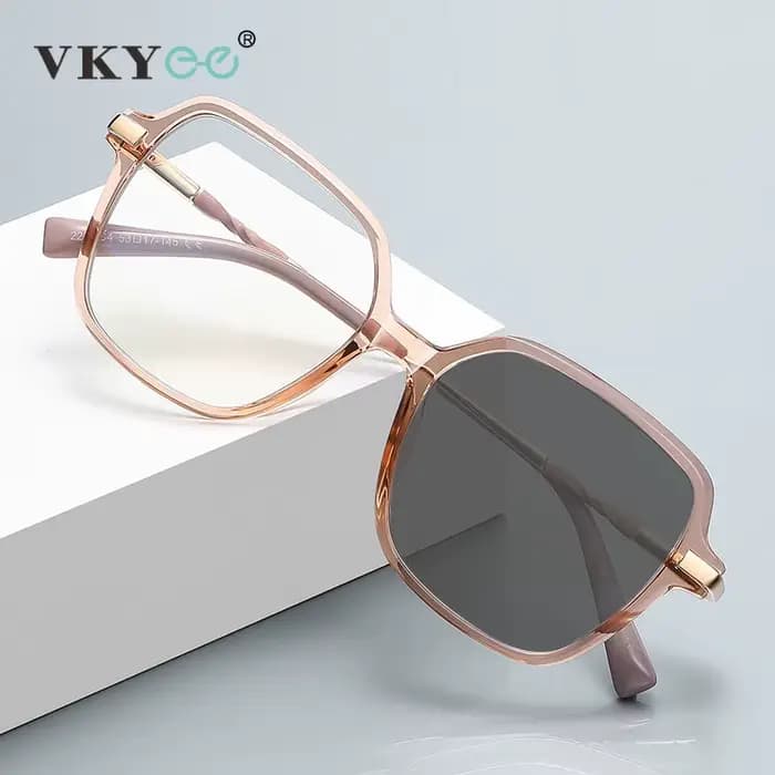VKYEE classique rétro grandes lunettes à monture Anti-lumière bleue lunettes photochromiques personn