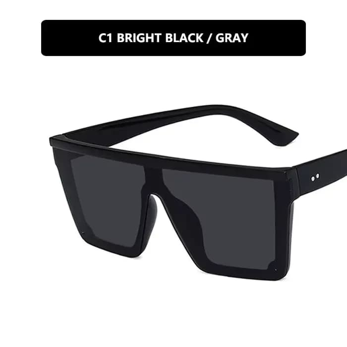 Lunettes de soleil Vintage à dessus plat pour hommes et femmes, nuances carrées noires, dégradé UV40