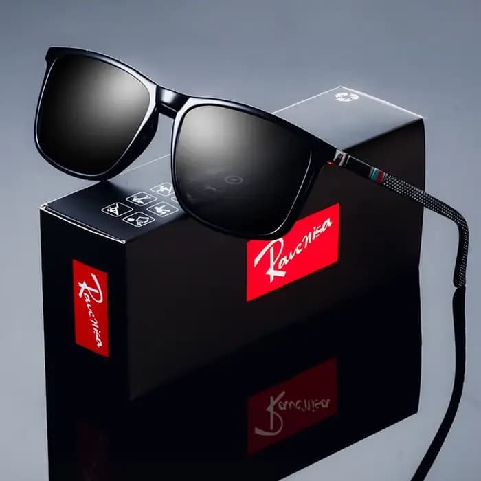 Lunettes de soleil polarisées carrées pour hommes, conduite, pêche, marque de luxe de styliste, UV40