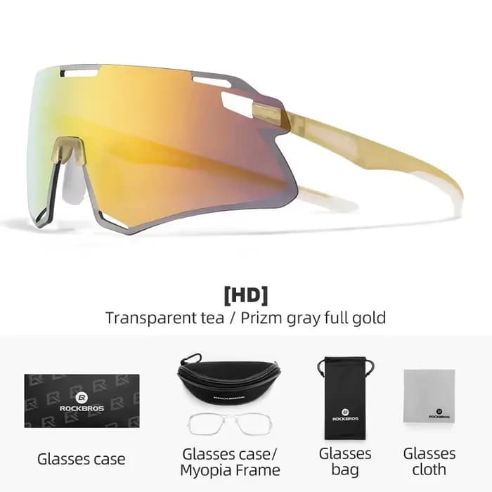 ROCKBROS lunettes de cyclisme lunettes de vélo légères sans cadre lentilles haute définition lunette