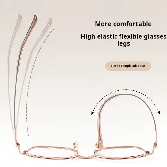 YIMARUILI Ultra léger alliage de titane femmes oeil de chat lunettes cadre mode tendance papillon op