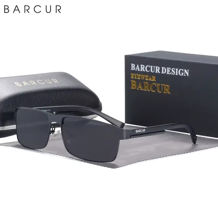 BARCUR Original Rectangle affaires lunettes De soleil pour hommes conduite randonnée sport lunettes