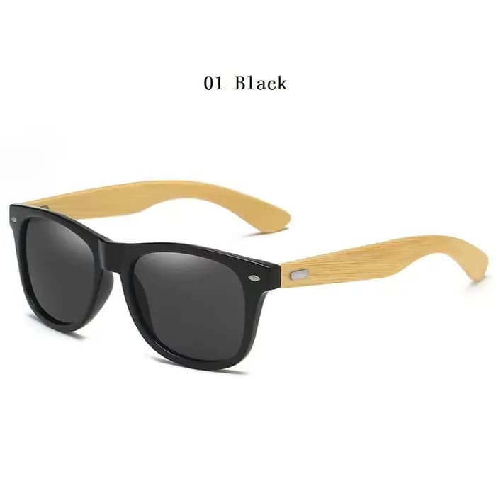 Lunettes de soleil en bois de bambou à la mode pour hommes et femmes, classiques carrées, Vintage, p