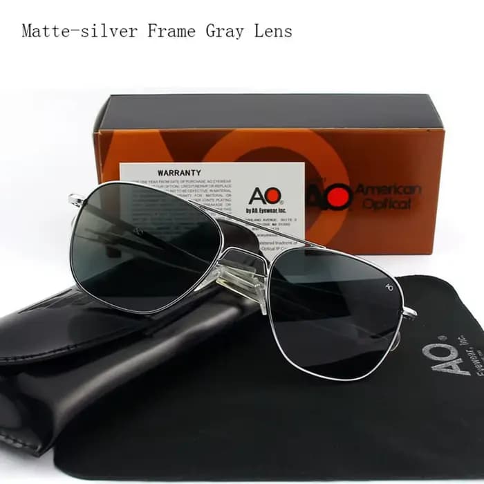 Pilot AO lunettes de soleil hommes Top qualité armée américaine militaire miroir AGX verre trempé le