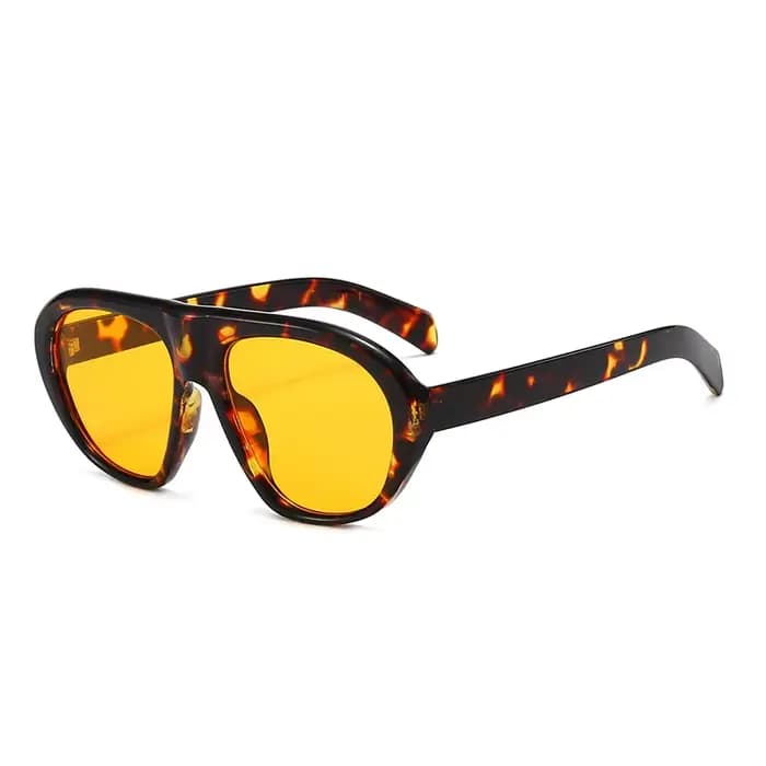 Lunettes de soleil vintage ovales noires à motif léopard pour femmes, nouvelle mode, verres dégradés