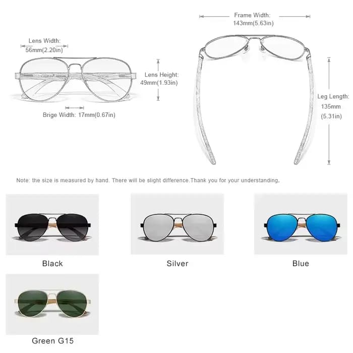 KINGSEVEN-Lunettes de soleil pilote pour hommes et femmes, bois polarisé UV400, lunettes de soleil p