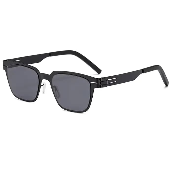 Lunettes de soleil design allemand pour hommes et femmes, acier inoxydable ultraléger, lunettes de s