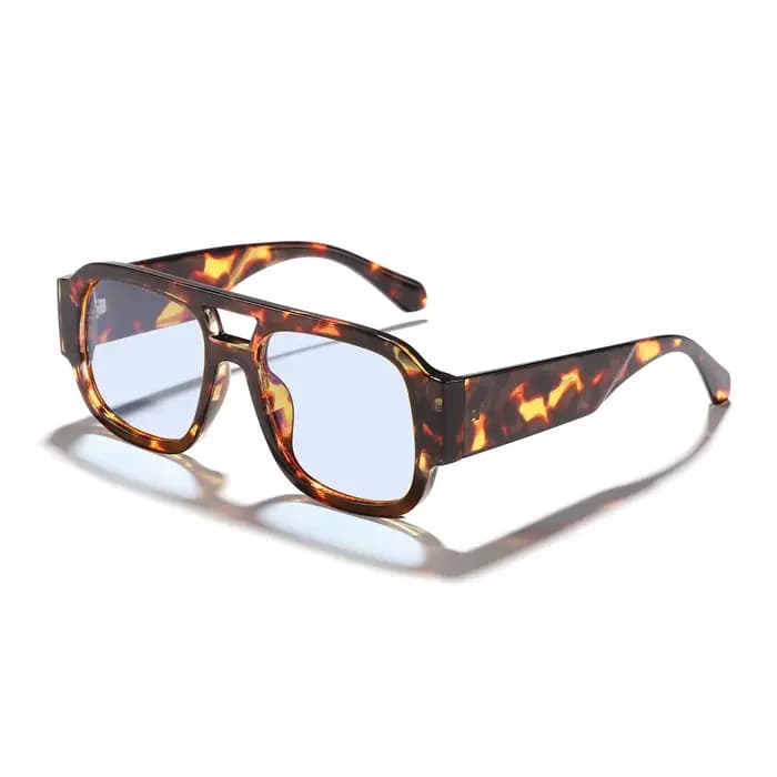 Lunettes de soleil aviateur rétro Y2K, double pont, surdimensionnées, pour femmes, protection UV400,