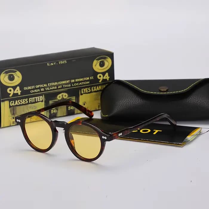 Lemtosh lunettes de soleil rondes homme Johnny Depp lunettes de soleil polarisées femme marque de lu