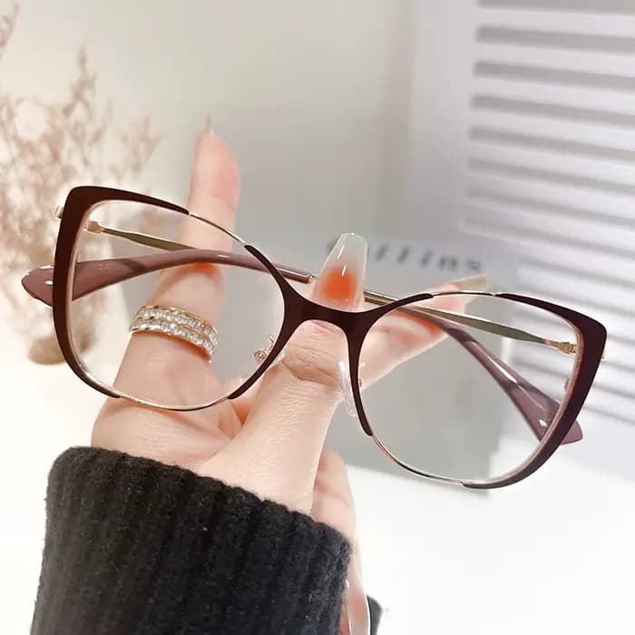 Lunettes Anti-lumière bleue à couleur changeante, lunettes à lumière plate œil de chat à la mode, mo