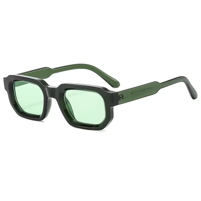 Ins populaire mode carré Rivets hommes lunettes de soleil Vintage Punk dégradé femmes tendance vert